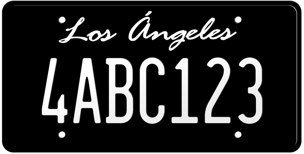 CALIFORNIA BLACK LICENSE PLATE - LOS ANGELES SHOW PLATE