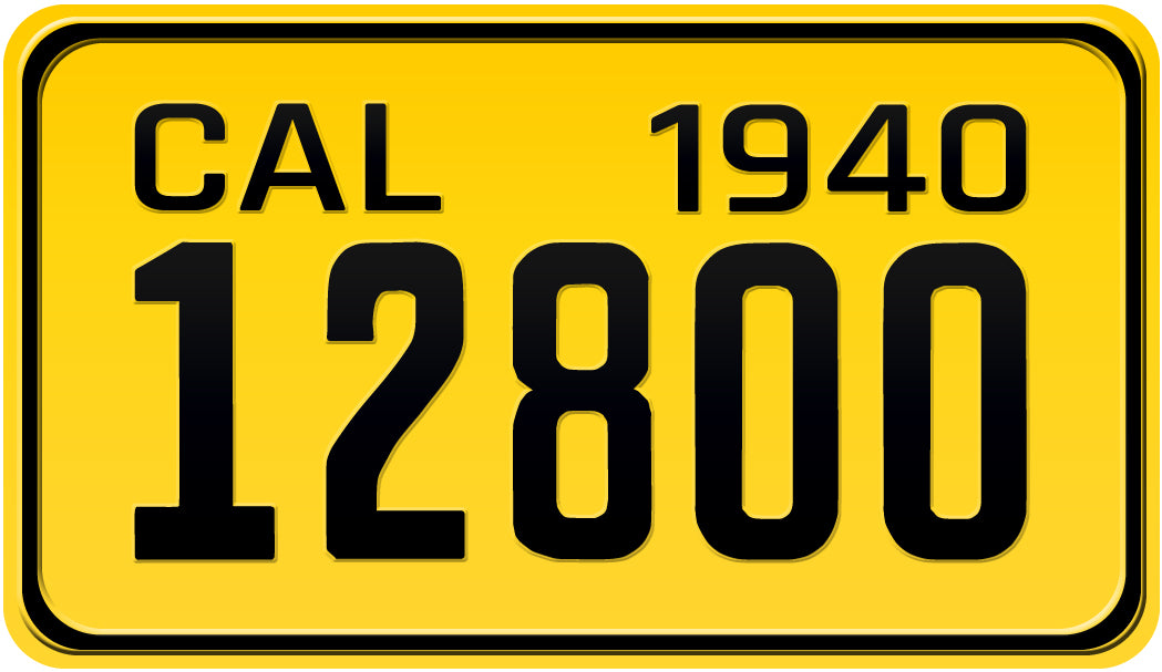 1940 CALIFORNIA MOTORCYCLE LICENSE PLATE