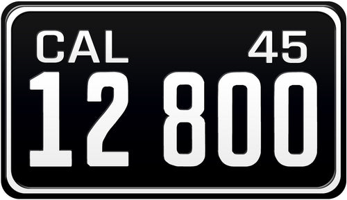 1945 CALIFORNIA MOTORCYCLE LICENSE PLATE