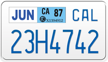 Load image into Gallery viewer, 1987 CALIFORNIA MOTORCYCLE LICENSE PLATE
