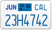 Load image into Gallery viewer, 1993 CALIFORNIA MOTORCYCLE LICENSE PLATE
