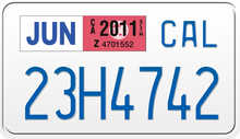 Load image into Gallery viewer, 2011 CALIFORNIA MOTORCYCLE LICENSE PLATE
