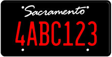 Load image into Gallery viewer, CALIFORNIA WHITE LICENSE PLATE - SACRAMENTO SHOW PLATE
