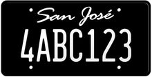 Load image into Gallery viewer, CALIFORNIA BLACK LICENSE PLATE - SAN JOSE SHOW PLATE

